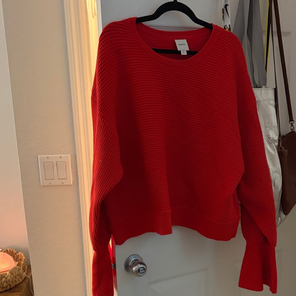 Maeve from Anthropologie Red Sweater